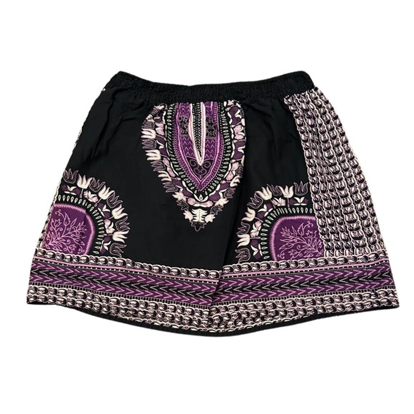 Cotton Mini Skirt with Vibrant Print Perfect for Festivals / Medium - Picture 1 of 4